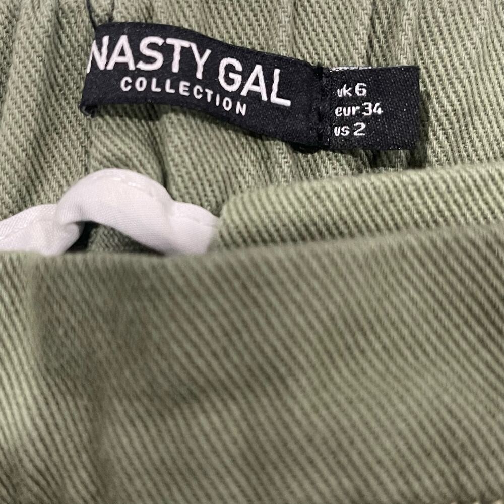 SPRING SALE!‎ Nasty Gal Green Cargo Joggers Size 2 - Picture 5 of 5
